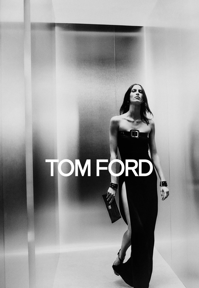 Jeanne Cadieu featured in  the Tom Ford advertisement for Fall 2024