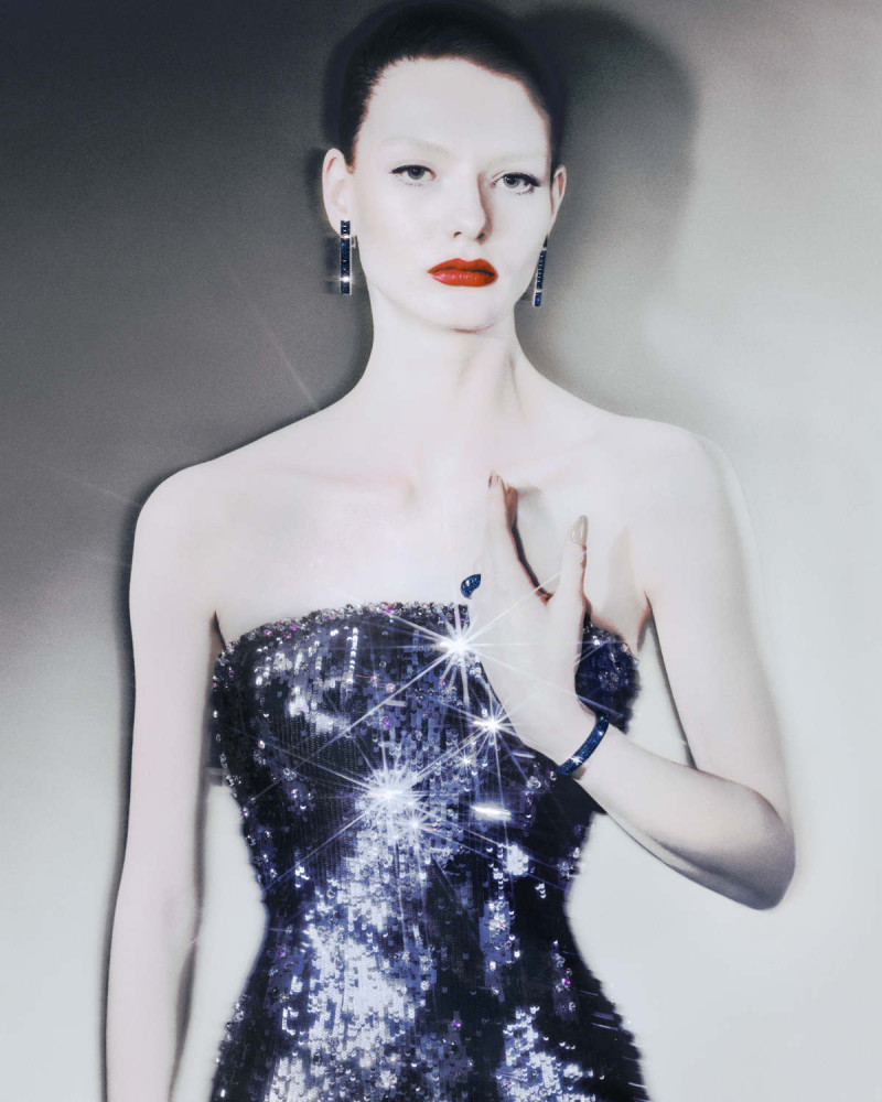 Alyda Grace Carder featured in  the Giorgio Armani Giorgio Armani Privé Haute Joaillerie 2023 Campaign advertisement for Holiday 2023