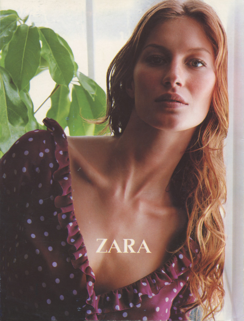 Gisele Bundchen featured in  the Zara advertisement for Spring/Summer 2000