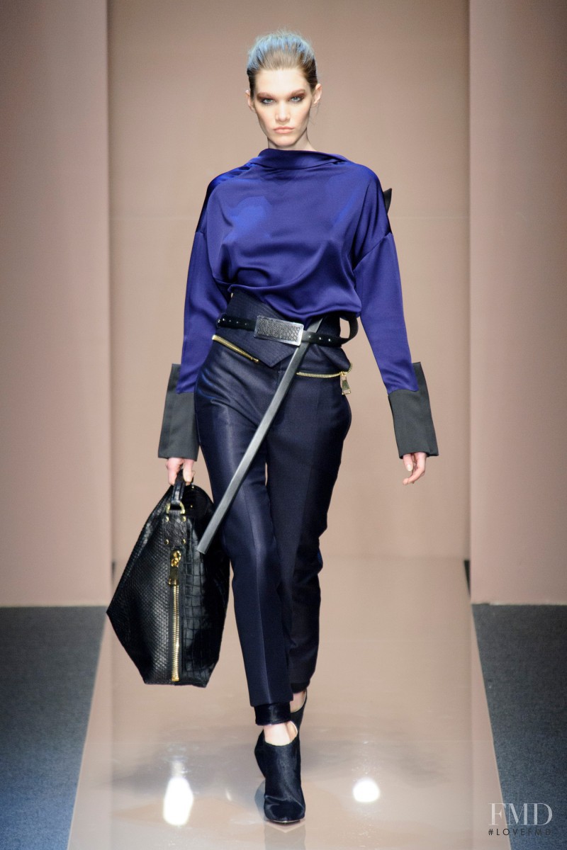 Irina Nikolaeva featured in  the Gianfranco Ferré fashion show for Autumn/Winter 2013