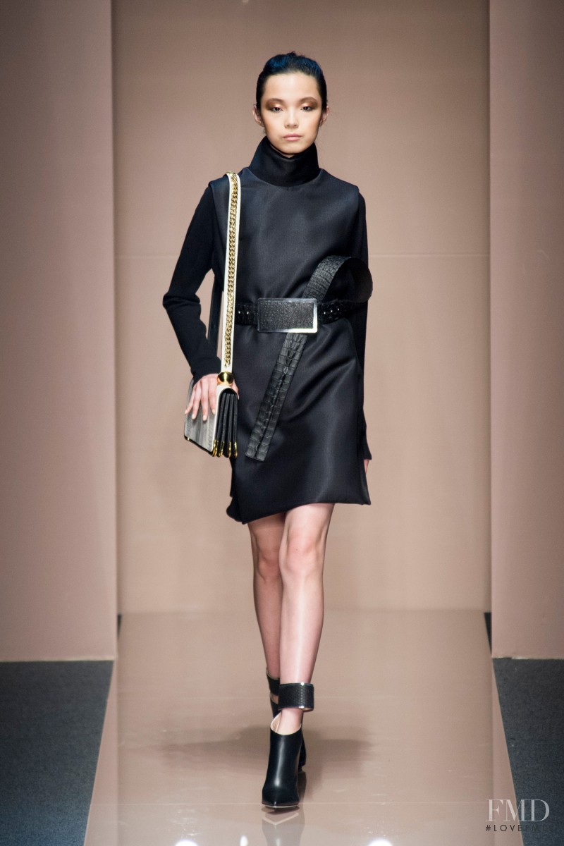 Xiao Wen Ju featured in  the Gianfranco Ferré fashion show for Autumn/Winter 2013