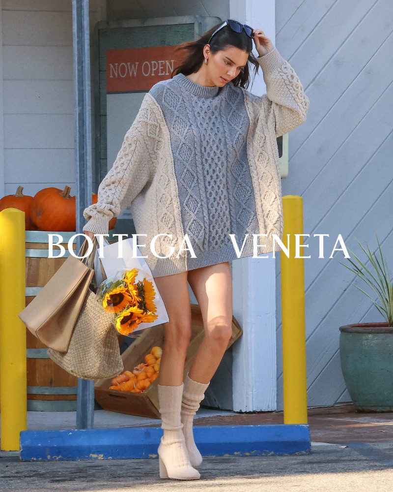 Kendall Jenner featured in  the Bottega Veneta advertisement for Pre-Spring 2024