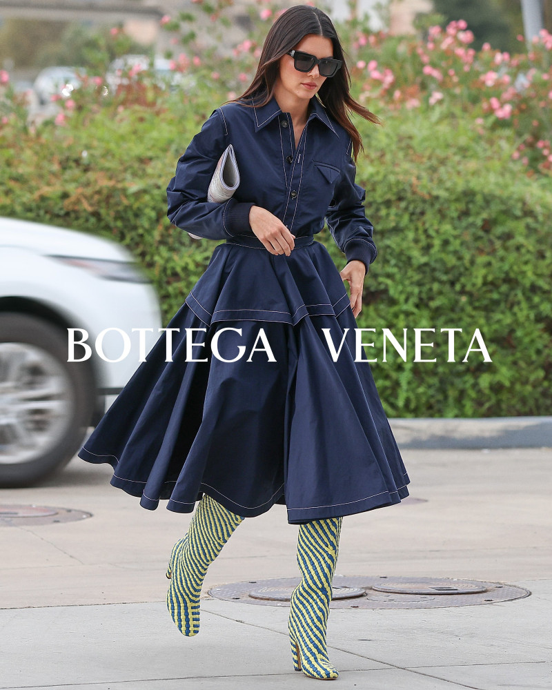 Kendall Jenner featured in  the Bottega Veneta advertisement for Pre-Spring 2024