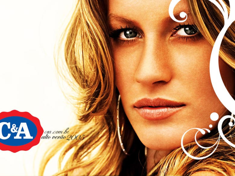 Gisele Bundchen featured in  the C&A advertisement for Spring/Summer 2004