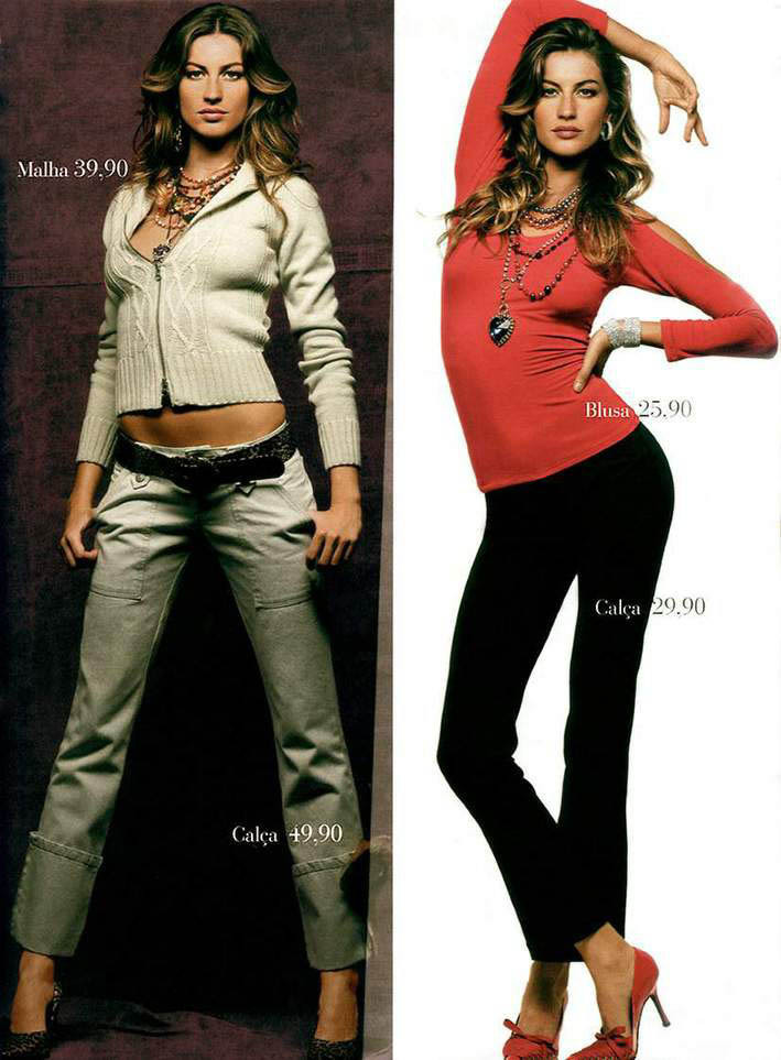 Gisele Bundchen featured in  the C&A advertisement for Autumn/Winter 2004