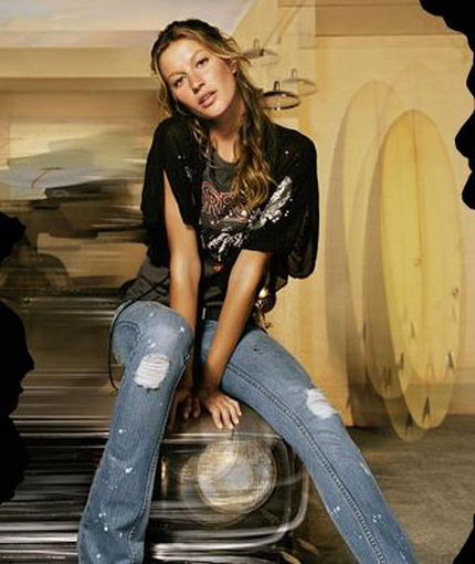 Gisele Bundchen featured in  the Colcci advertisement for Spring/Summer 2005