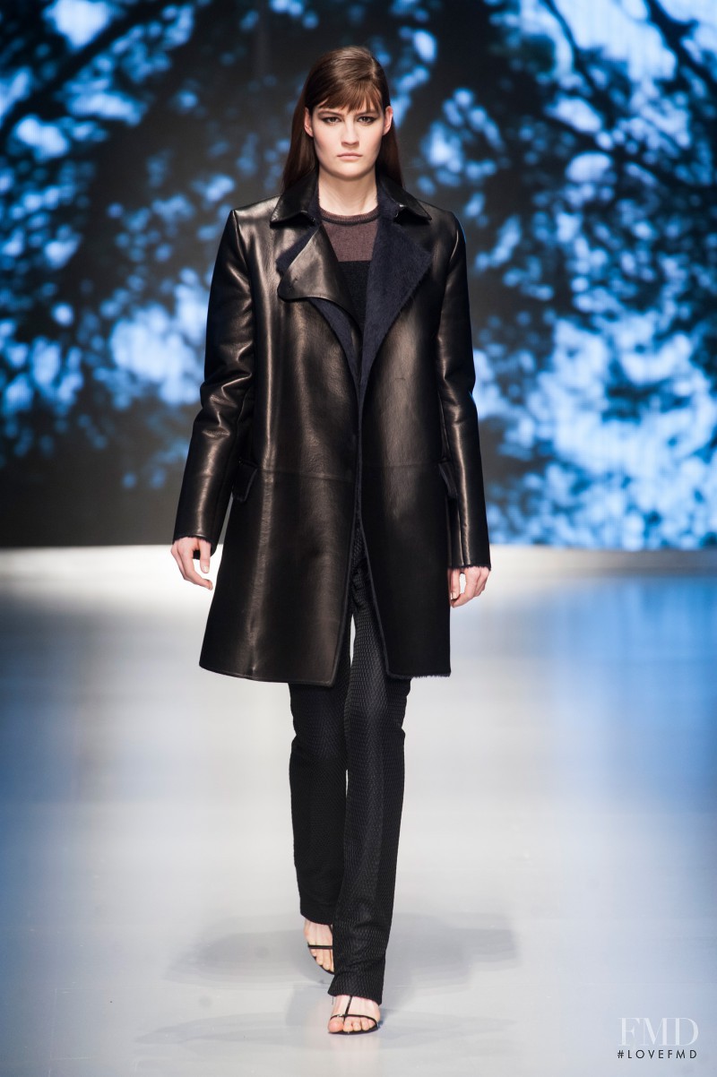 Maria Bradley featured in  the Salvatore Ferragamo fashion show for Autumn/Winter 2013