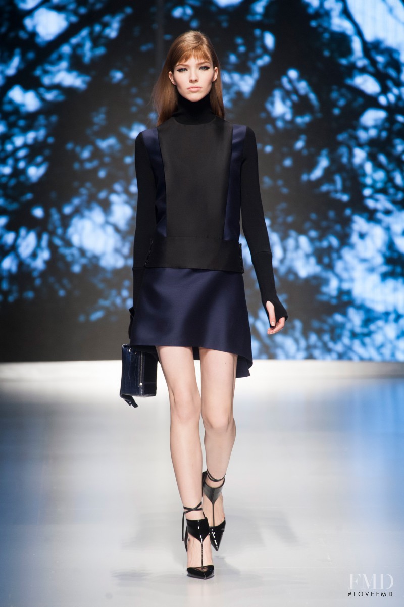 Sasha Luss featured in  the Salvatore Ferragamo fashion show for Autumn/Winter 2013