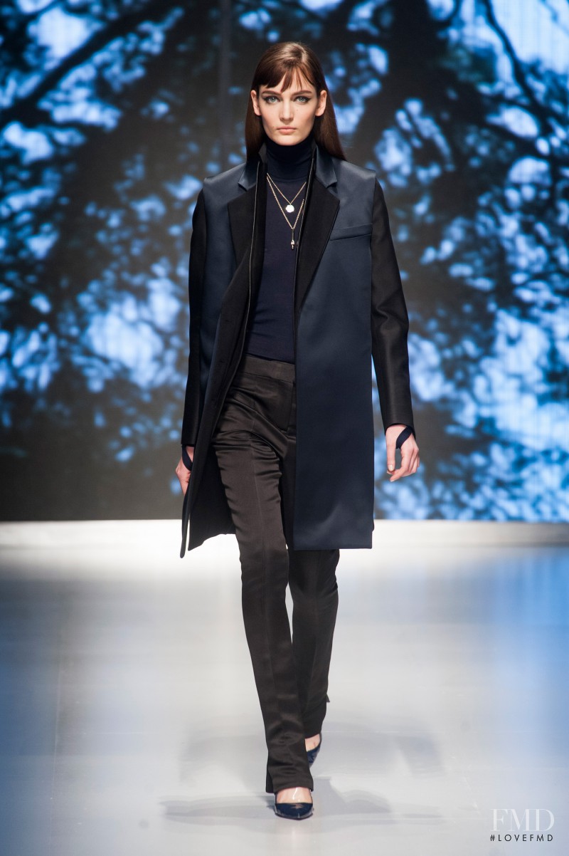 Zuzanna Bijoch featured in  the Salvatore Ferragamo fashion show for Autumn/Winter 2013