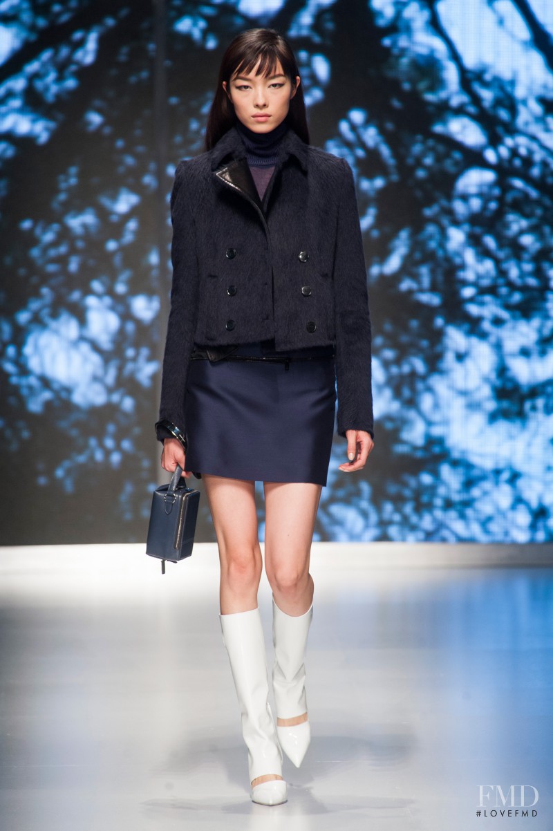 Fei Fei Sun featured in  the Salvatore Ferragamo fashion show for Autumn/Winter 2013