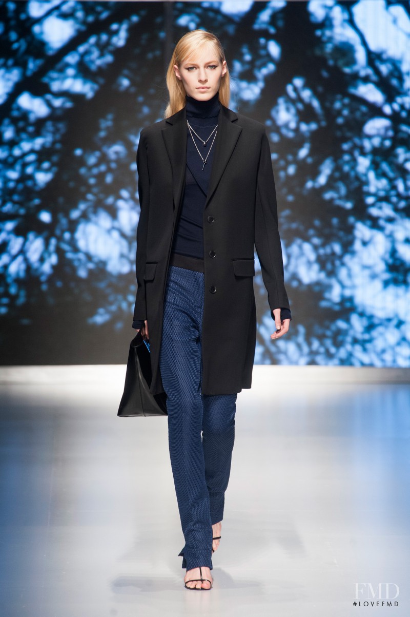 Julia Nobis featured in  the Salvatore Ferragamo fashion show for Autumn/Winter 2013