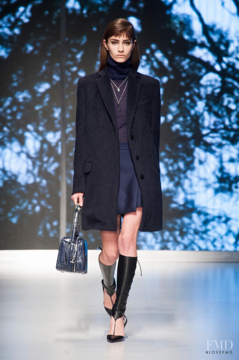 Marine Deleeuw featured in  the Salvatore Ferragamo fashion show for Autumn/Winter 2013