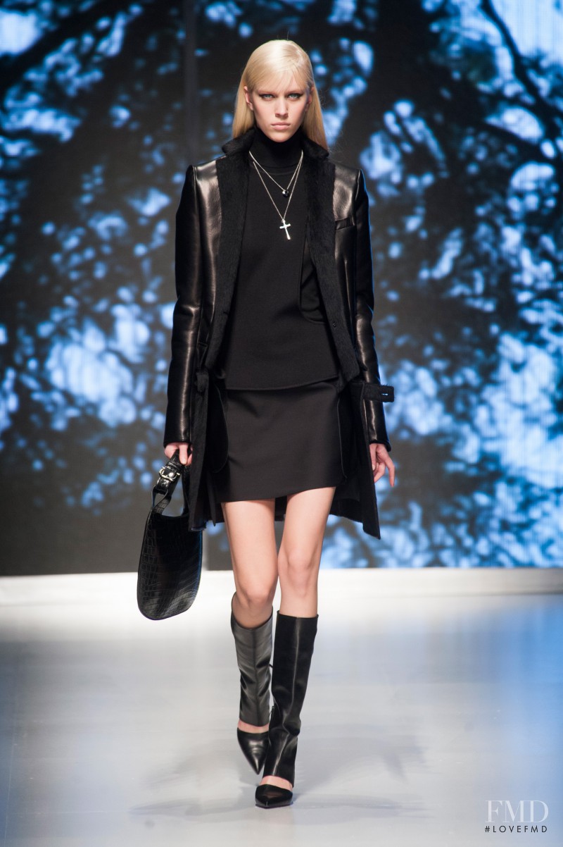 Juliana Schurig featured in  the Salvatore Ferragamo fashion show for Autumn/Winter 2013