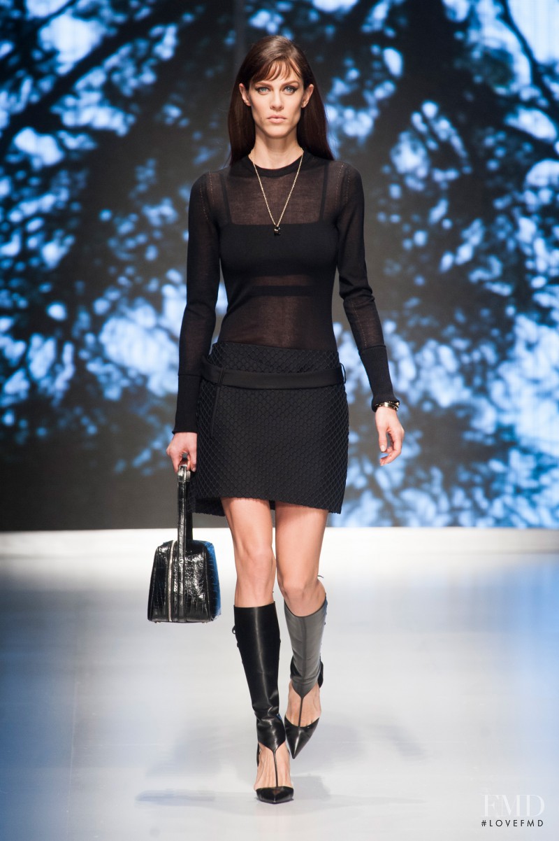 Aymeline Valade featured in  the Salvatore Ferragamo fashion show for Autumn/Winter 2013