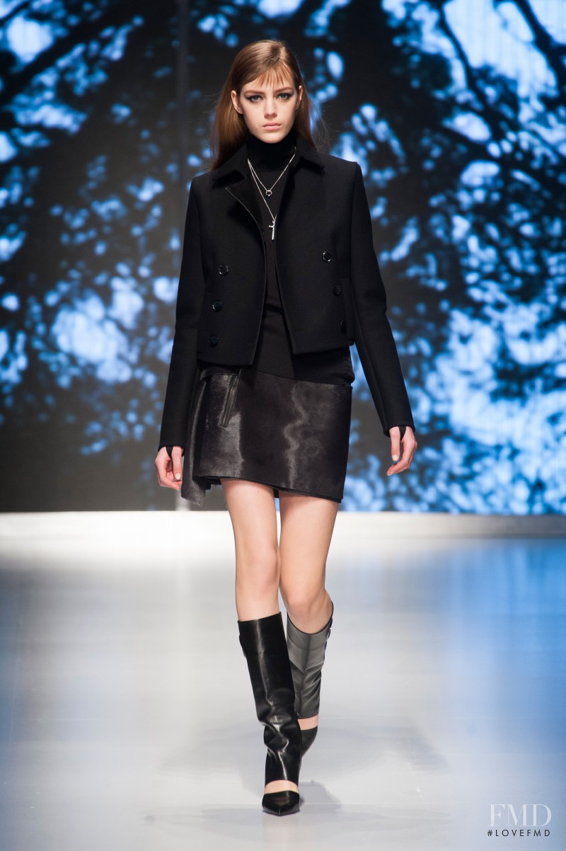 Esther Heesch featured in  the Salvatore Ferragamo fashion show for Autumn/Winter 2013