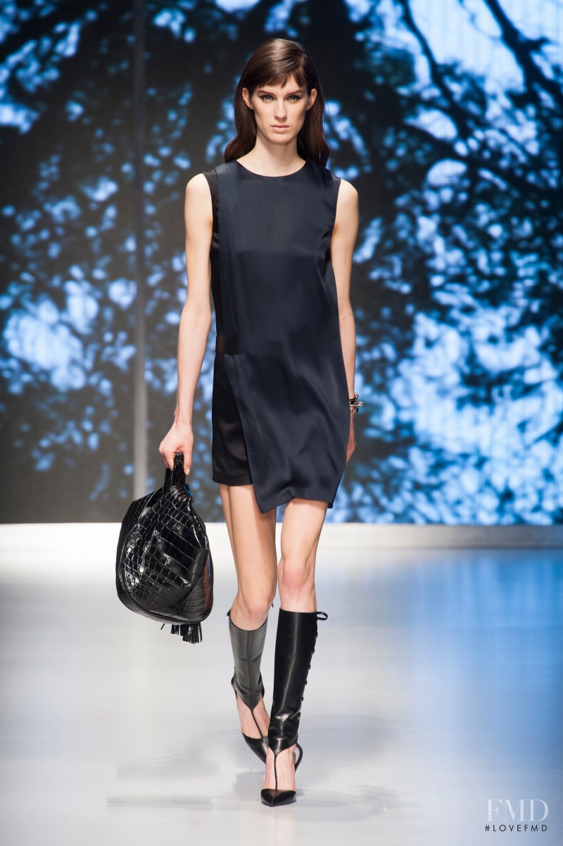 Marte Mei van Haaster featured in  the Salvatore Ferragamo fashion show for Autumn/Winter 2013