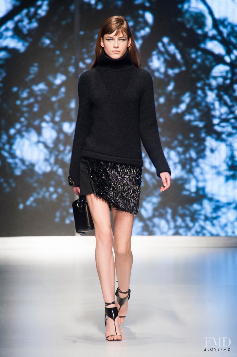 Yulia Serzhantova featured in  the Salvatore Ferragamo fashion show for Autumn/Winter 2013