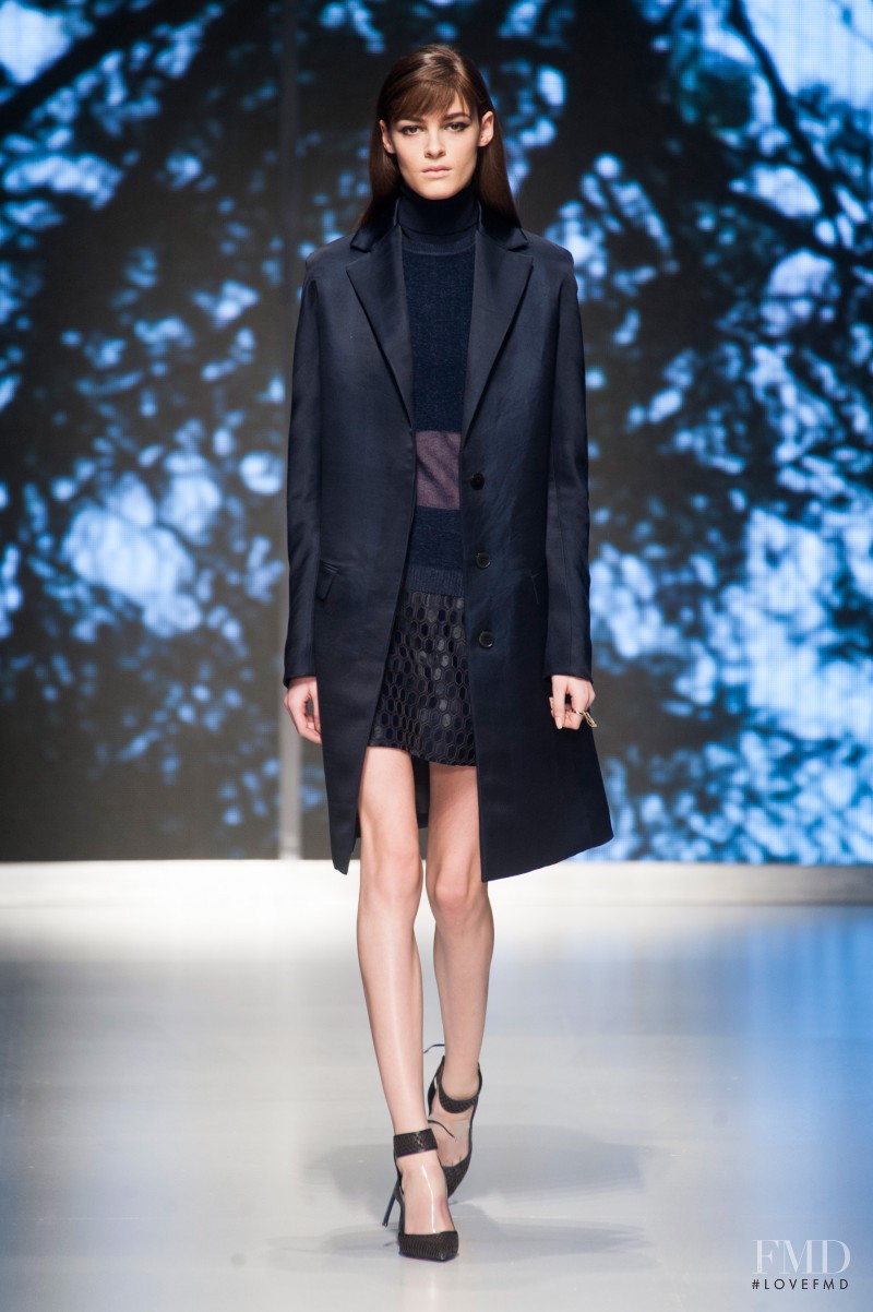 Joséphine Le Tutour featured in  the Salvatore Ferragamo fashion show for Autumn/Winter 2013