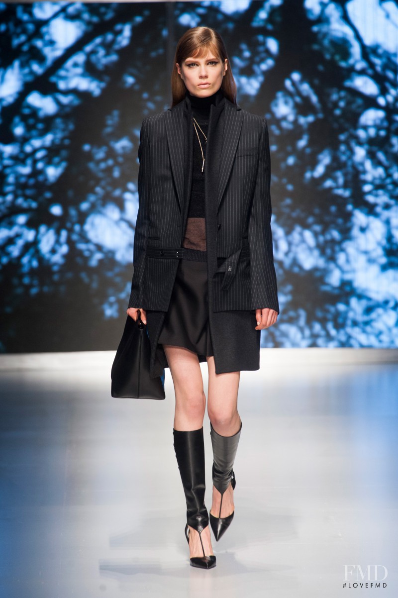 Caroline Brasch Nielsen featured in  the Salvatore Ferragamo fashion show for Autumn/Winter 2013