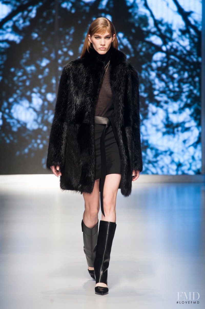 Irina Nikolaeva featured in  the Salvatore Ferragamo fashion show for Autumn/Winter 2013