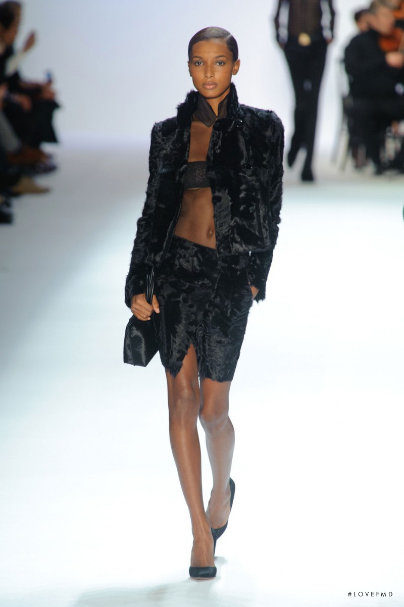 Jasmine Tookes featured in  the Akris fashion show for Autumn/Winter 2013