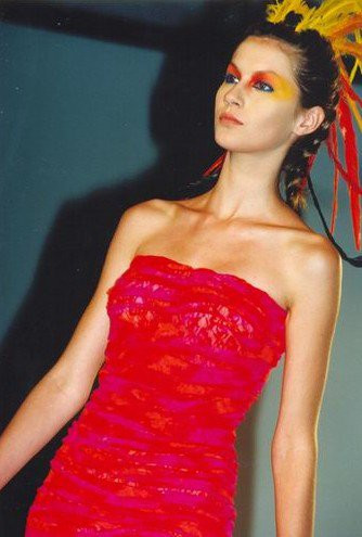 Gisele Bundchen featured in  the Alexandre Herchcovitch fashion show for Spring/Summer 1996