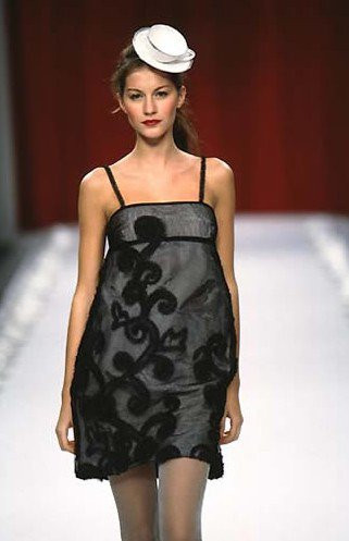Gisele Bundchen featured in  the Cynthia Rowley fashion show for Autumn/Winter 1997