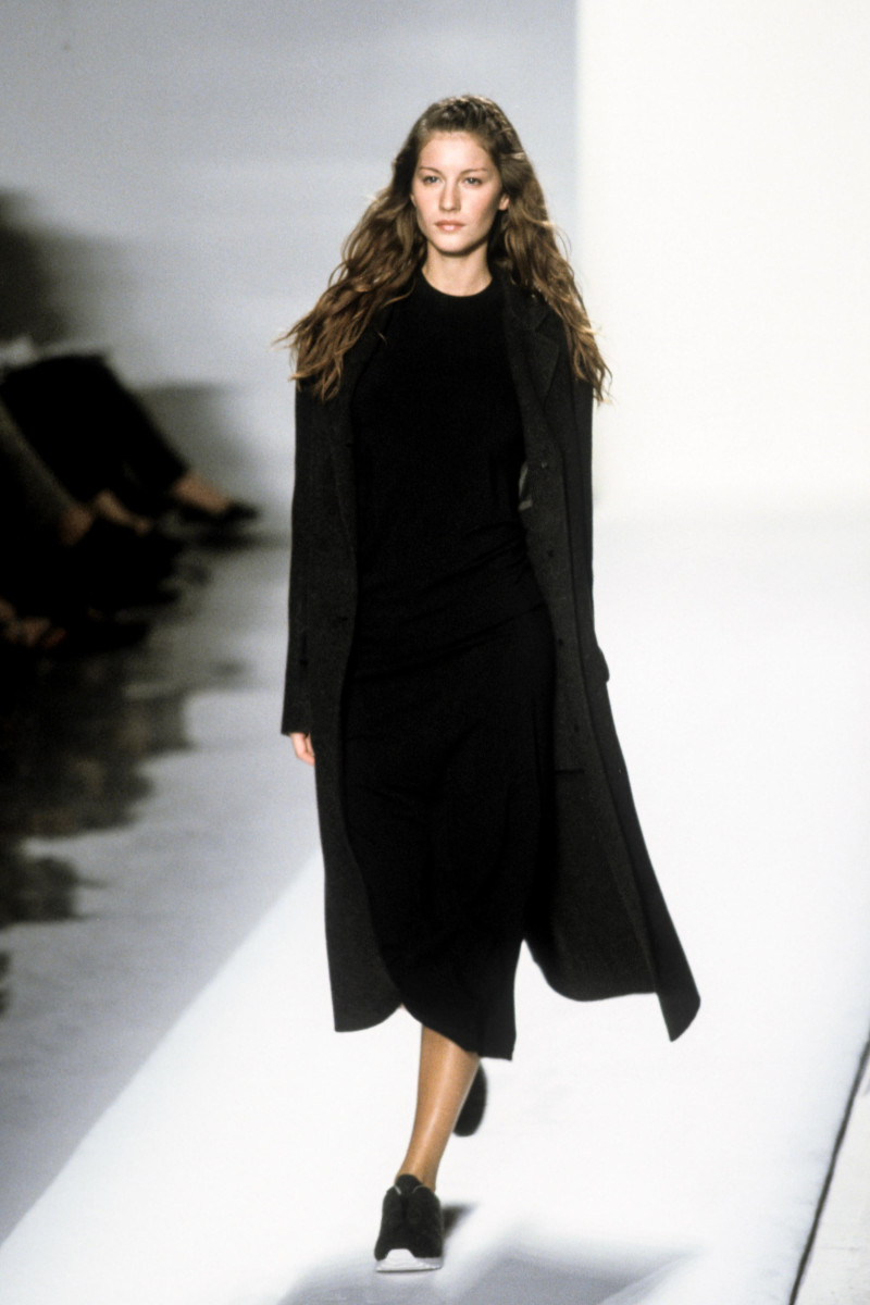 Gisele Bundchen featured in  the DKNY fashion show for Autumn/Winter 1998