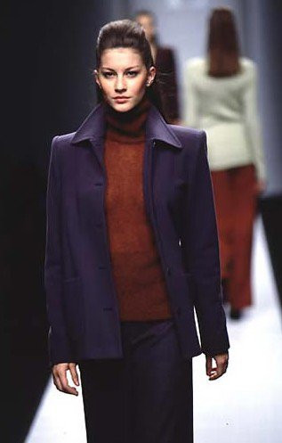 Gisele Bundchen featured in  the Ellen Tracy fashion show for Autumn/Winter 1998