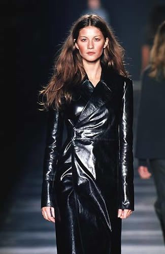 Gisele Bundchen featured in  the John Bartlett fashion show for Autumn/Winter 1998