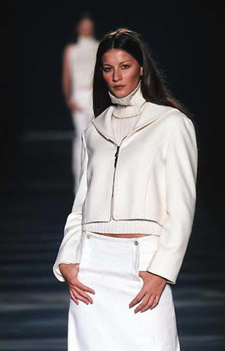 Gisele Bundchen featured in  the John Bartlett fashion show for Autumn/Winter 1998