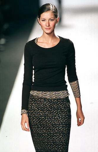 Gisele Bundchen featured in  the Missoni fashion show for Autumn/Winter 1998