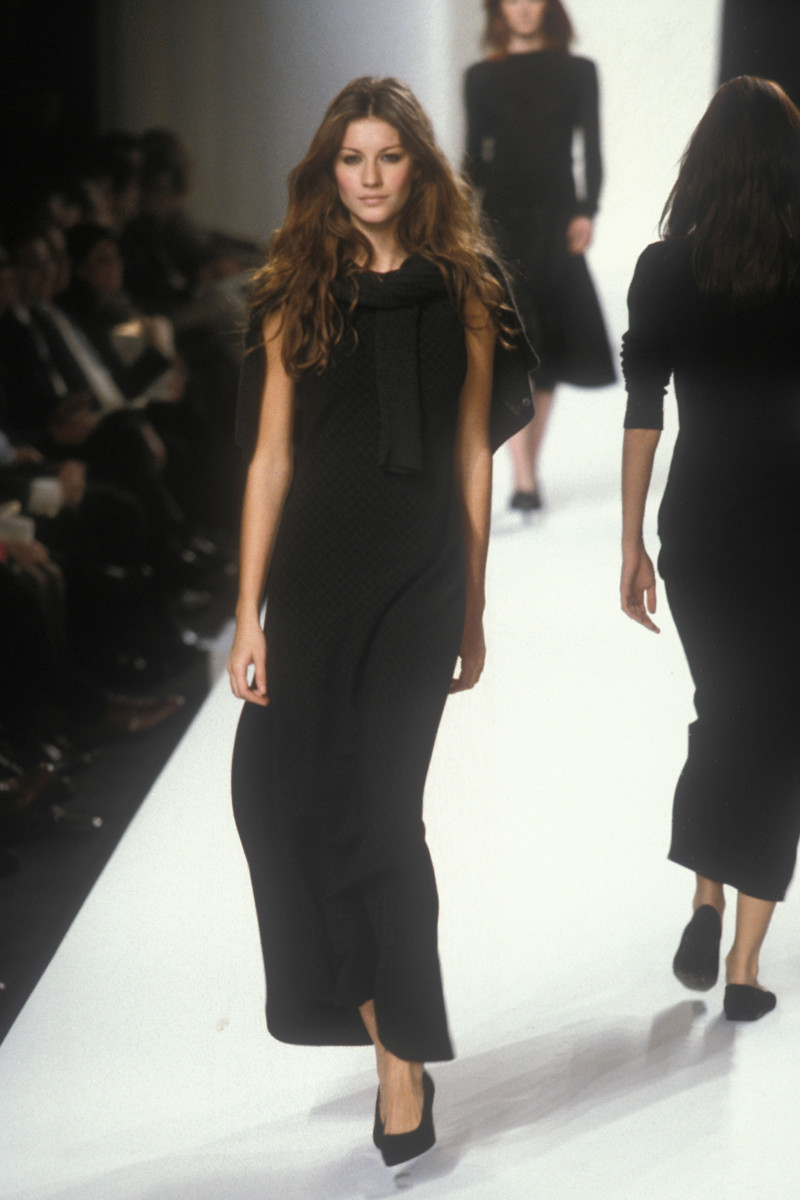 Gisele Bundchen featured in  the Ralph Lauren Collection fashion show for Autumn/Winter 1998