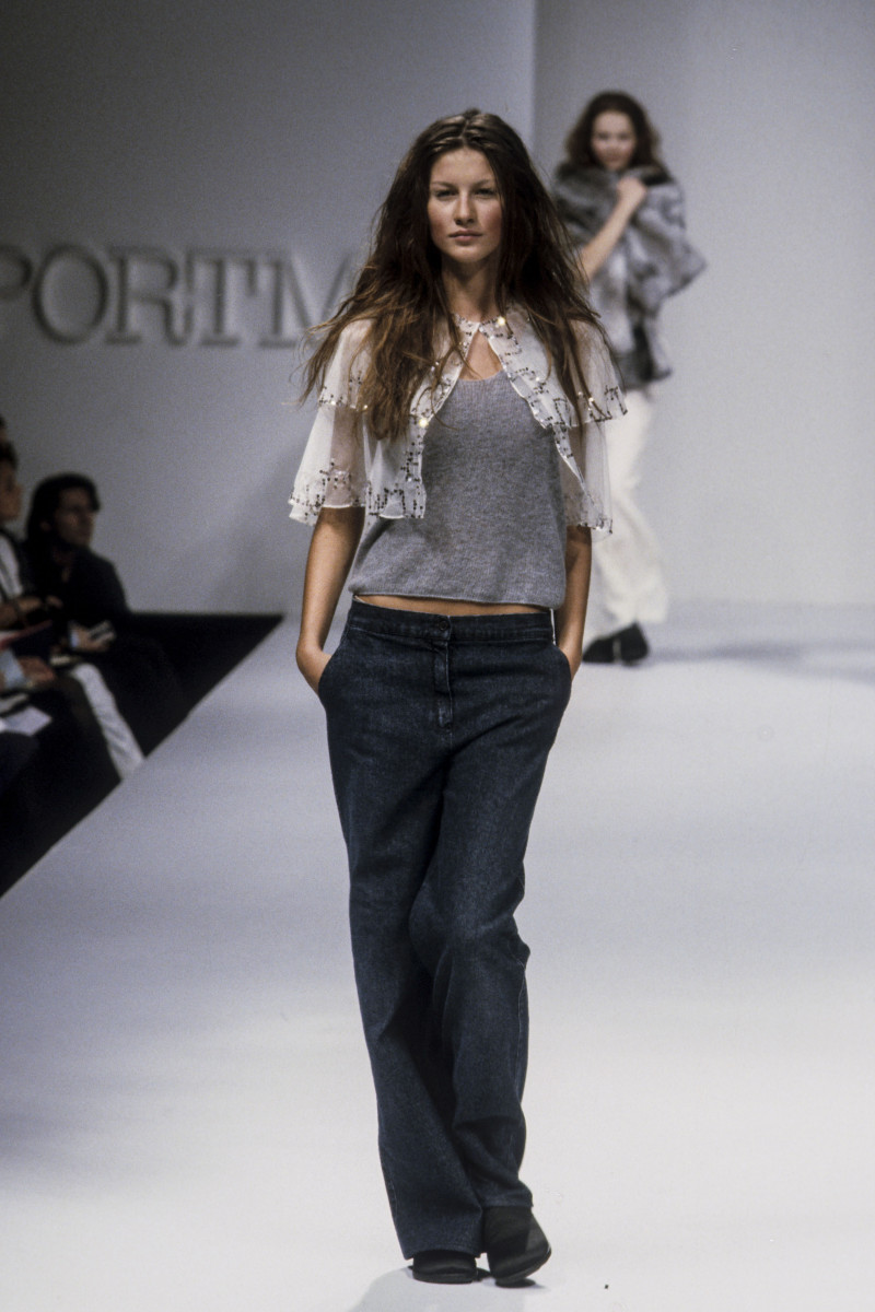 Gisele Bundchen featured in  the Sportmax fashion show for Autumn/Winter 1998