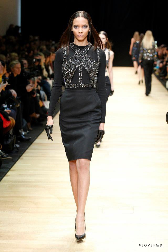 Cora Emmanuel featured in  the Guy Laroche fashion show for Autumn/Winter 2013