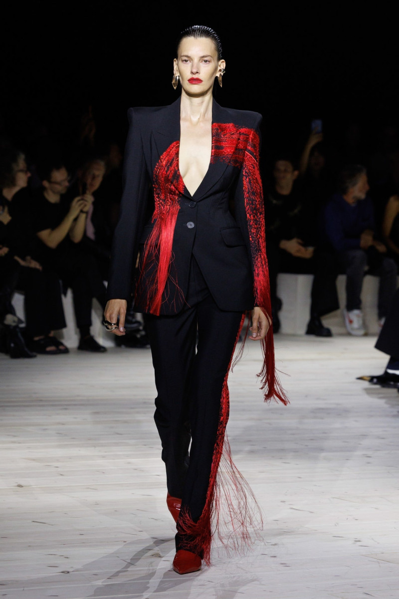 Amanda Murphy featured in  the Alexander McQueen fashion show for Spring/Summer 2024