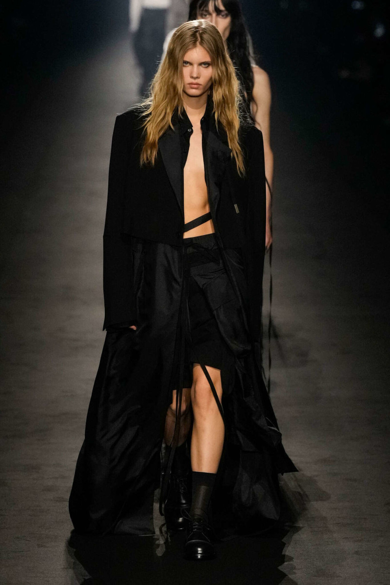 Ida Heiner featured in  the Ann Demeulemeester fashion show for Spring/Summer 2024