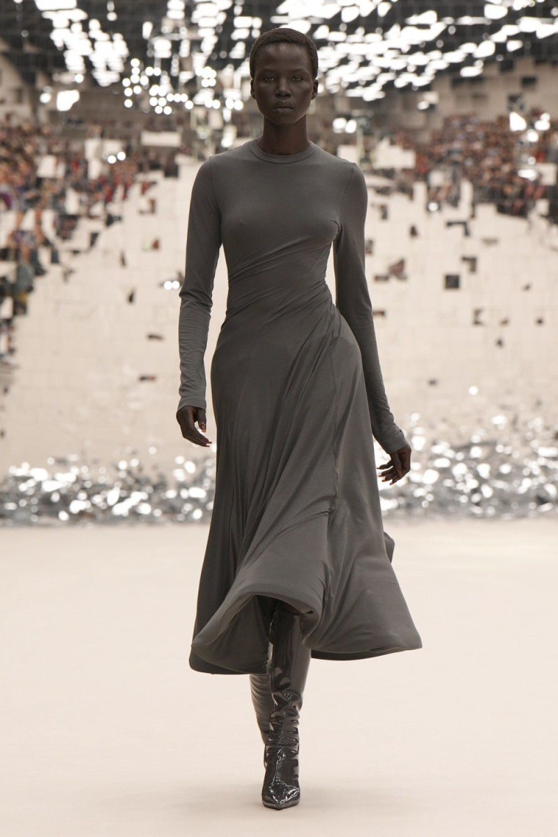 Naomi Apajok featured in  the Acne Studios fashion show for Spring/Summer 2024