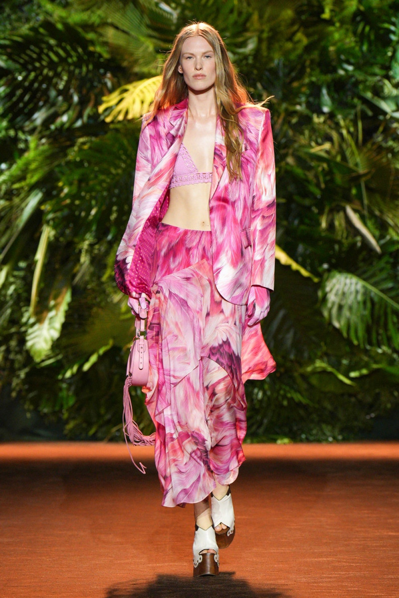 Leanne de Haan featured in  the Roberto Cavalli fashion show for Spring/Summer 2024