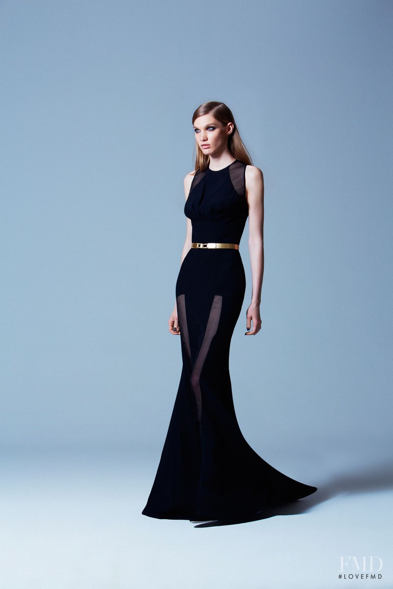 Irina Nikolaeva featured in  the Elie Saab lookbook for Pre-Fall 2013