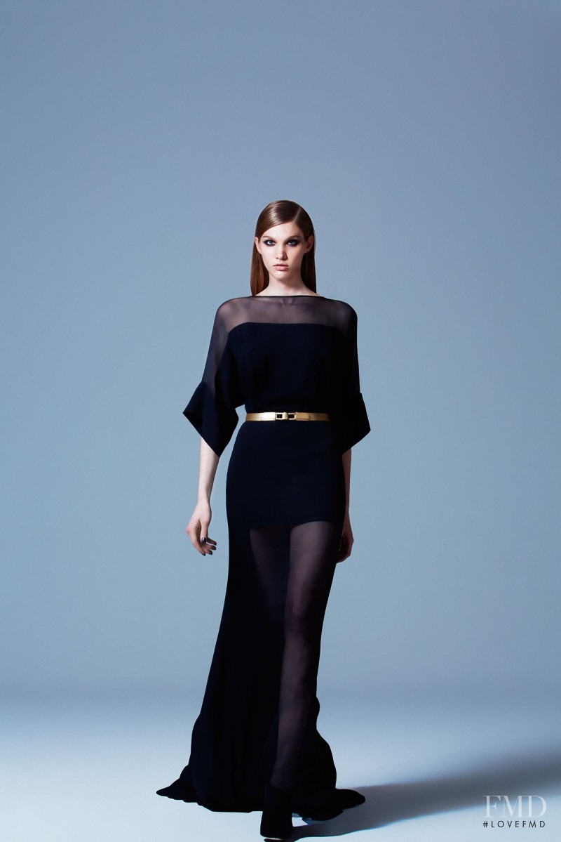 Irina Nikolaeva featured in  the Elie Saab lookbook for Pre-Fall 2013