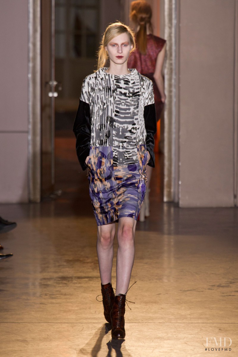 Julia Nobis featured in  the Rue Du Mail by Martina Sitbon fashion show for Autumn/Winter 2013