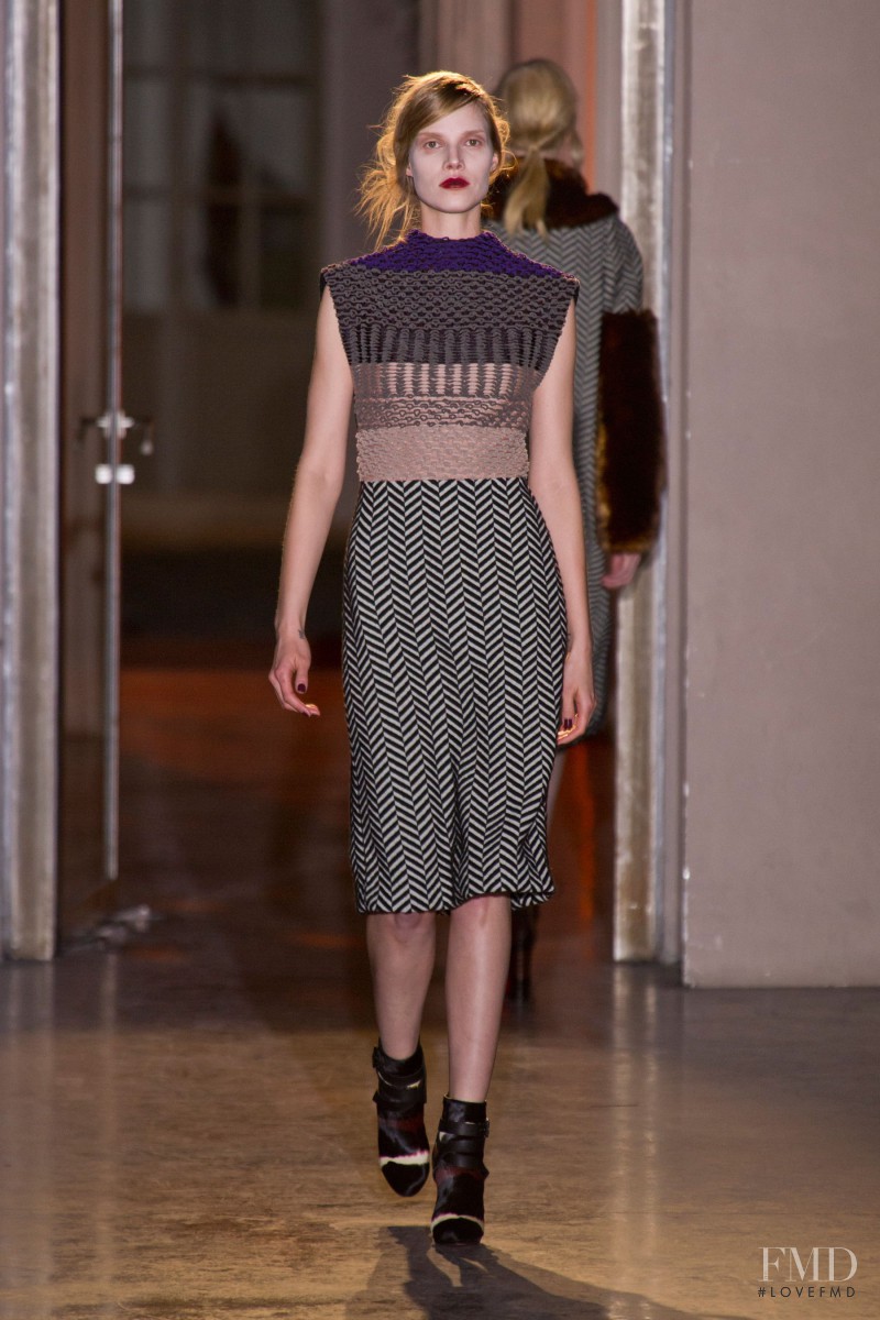 Suvi Koponen featured in  the Rue Du Mail by Martina Sitbon fashion show for Autumn/Winter 2013