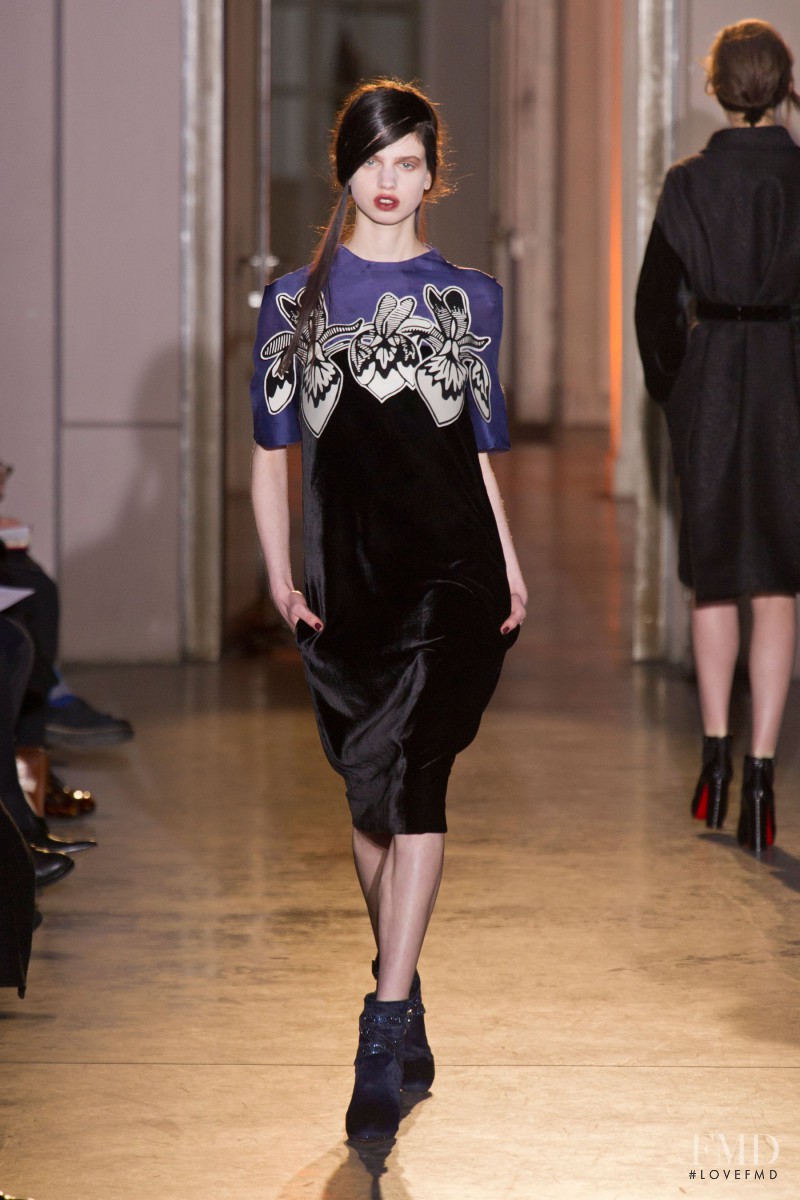 Lily McMenamy featured in  the Rue Du Mail by Martina Sitbon fashion show for Autumn/Winter 2013