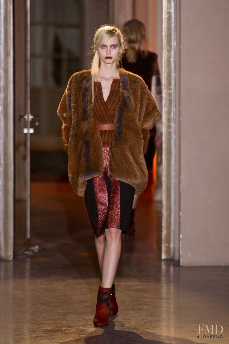 Nastya Kusakina featured in  the Rue Du Mail by Martina Sitbon fashion show for Autumn/Winter 2013