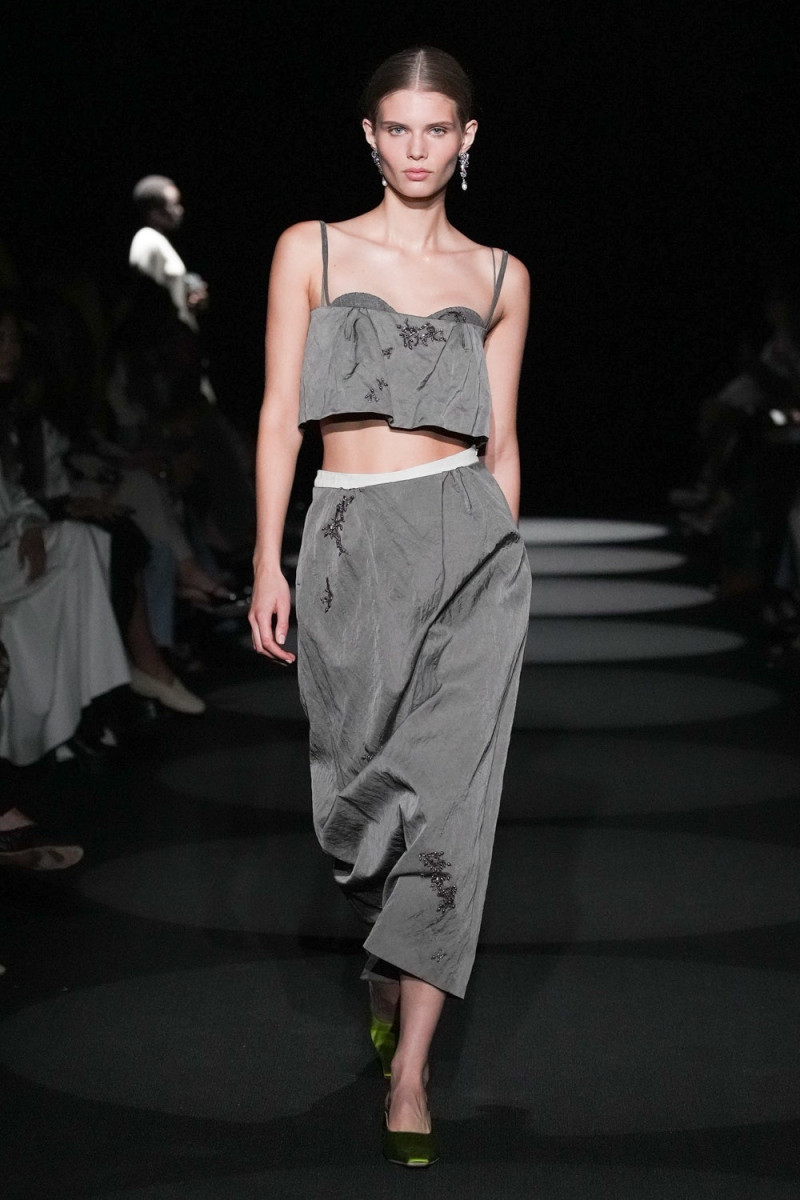 Ida Heiner featured in  the Altuzarra fashion show for Spring/Summer 2024
