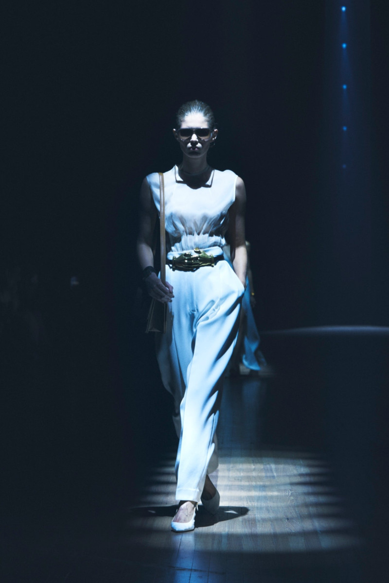 Ida Heiner featured in  the Khaite fashion show for Spring/Summer 2024