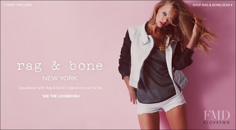 Marloes Horst featured in  the rag & bone catalogue for Spring/Summer 2013