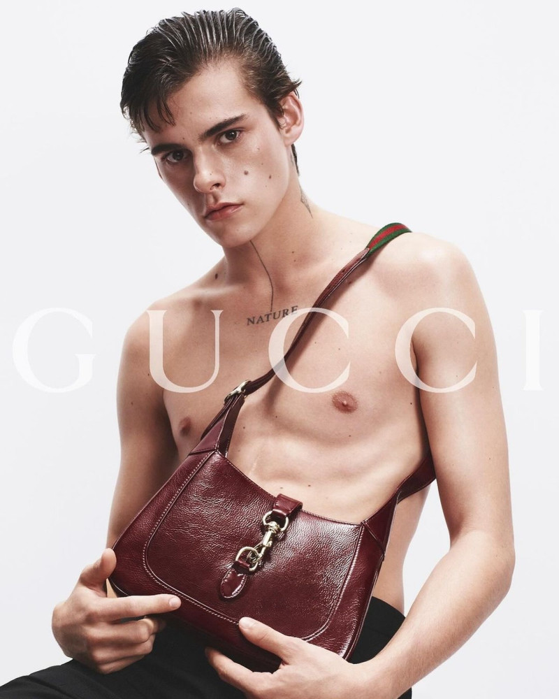 Arthur Hargous featured in  the Gucci Ancora advertisement for Spring/Summer 2024