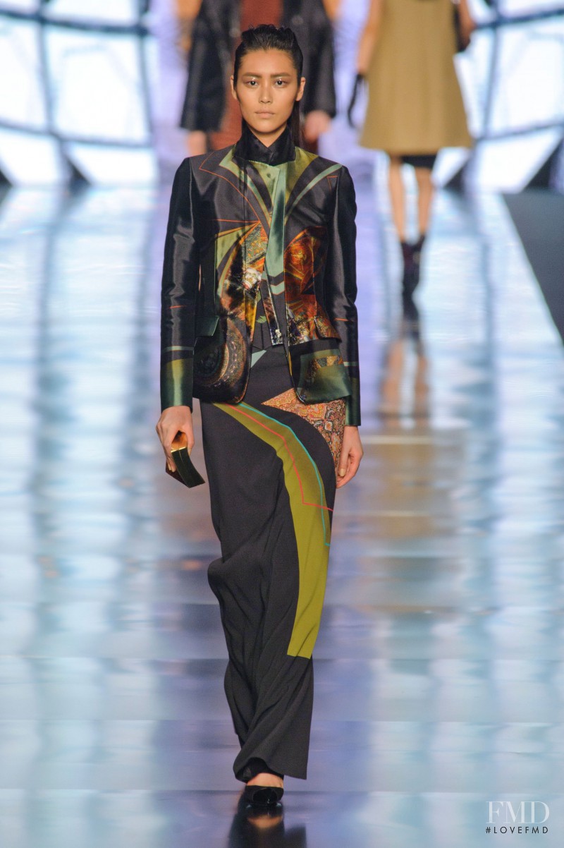 Liu Wen featured in  the Etro fashion show for Autumn/Winter 2013
